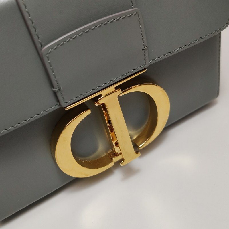 Dior 30 Montaigne蒙田包迷你牛皮純色CD標誌斜挎包單肩包-10