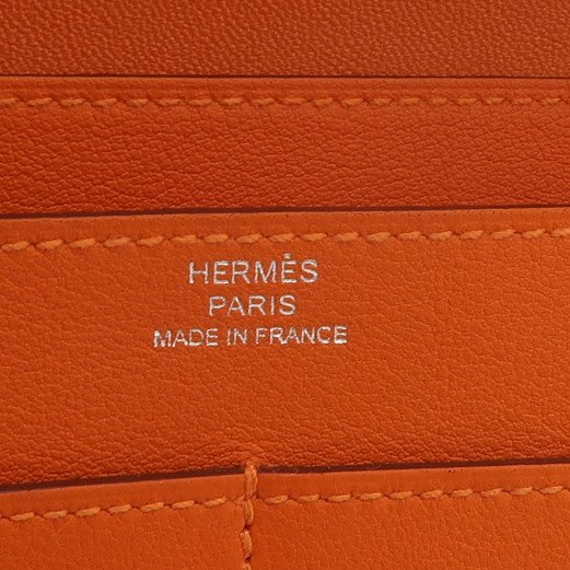 Hermes Dogon Duo馬鞍釘鎖扣子母包手拿包Swift牛皮銀扣93愛馬仕橙框R刻-7