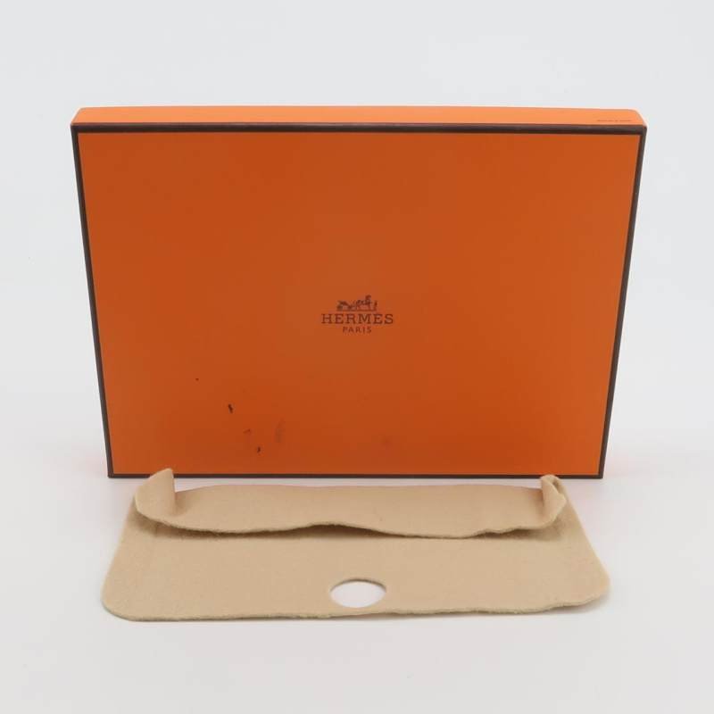 Hermes Dogon Duo馬鞍釘鎖扣子母包手拿包Swift牛皮銀扣93愛馬仕橙框R刻-8