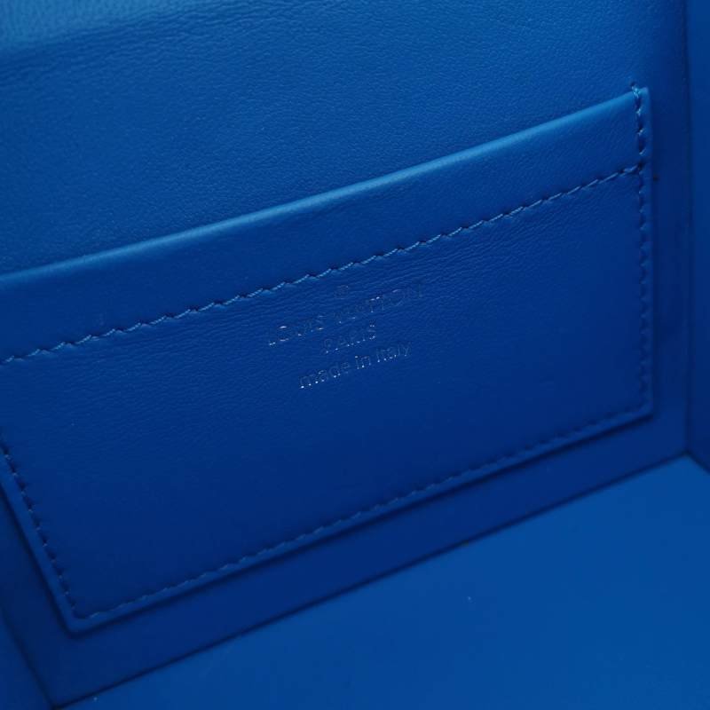 Louis Vuitton(LV)Bleecker牛皮撞色盒子包斜挎包單肩包晶片款-7