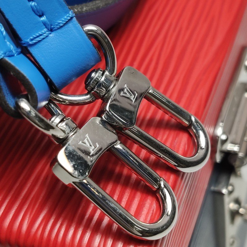 Louis Vuitton(LV)Bleecker牛皮撞色盒子包斜挎包單肩包晶片款-12