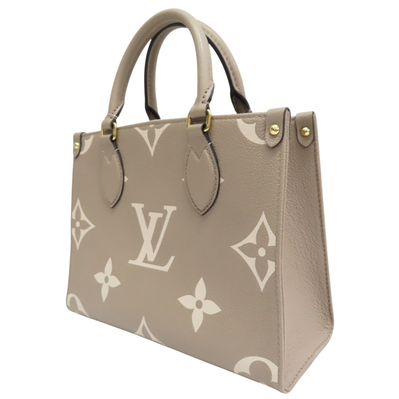 奶灰色 牛皮 OnTheGo PM 兩用包【LOUIS VUITTON LV 路易威登】 M45779-2
