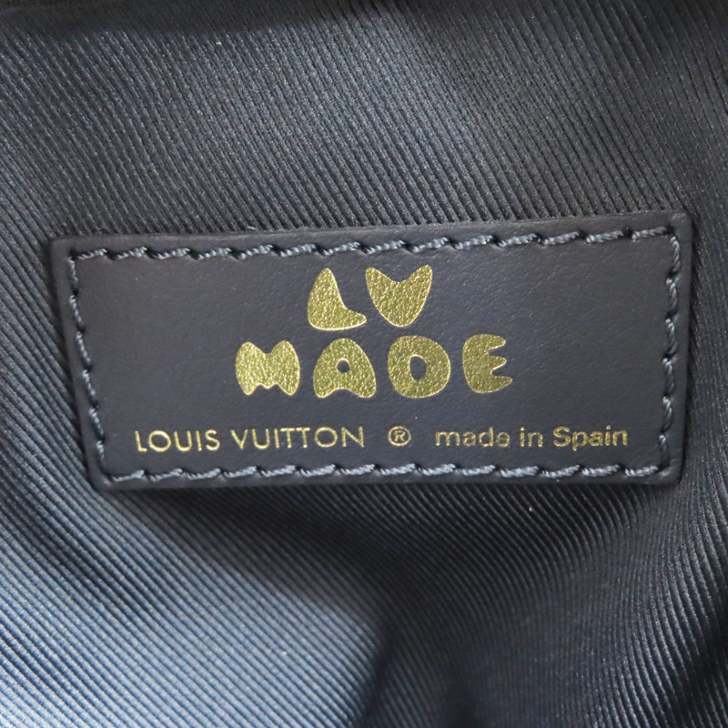 藍色牛皮 單寧布 Nigo聯名限量款 手機包 肩背包【LOUIS VUITTON LV 路易威登】 M81060-6