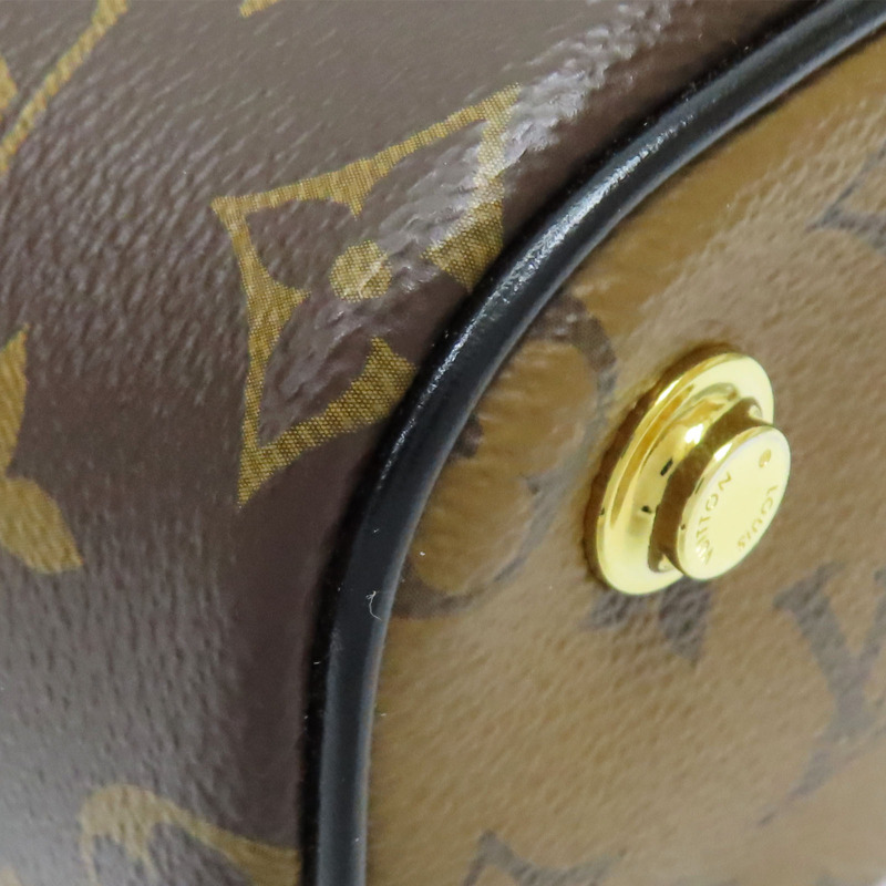 棕色 原花帆布 Vanity 兩用包 無鎖頭【LOUIS VUITTON LV 路易威登】 M45165-9