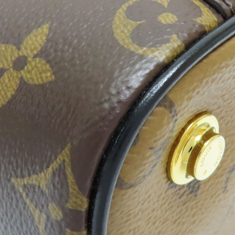 棕色 原花帆布 Vanity 兩用包 無鎖頭【LOUIS VUITTON LV 路易威登】 M45165-11