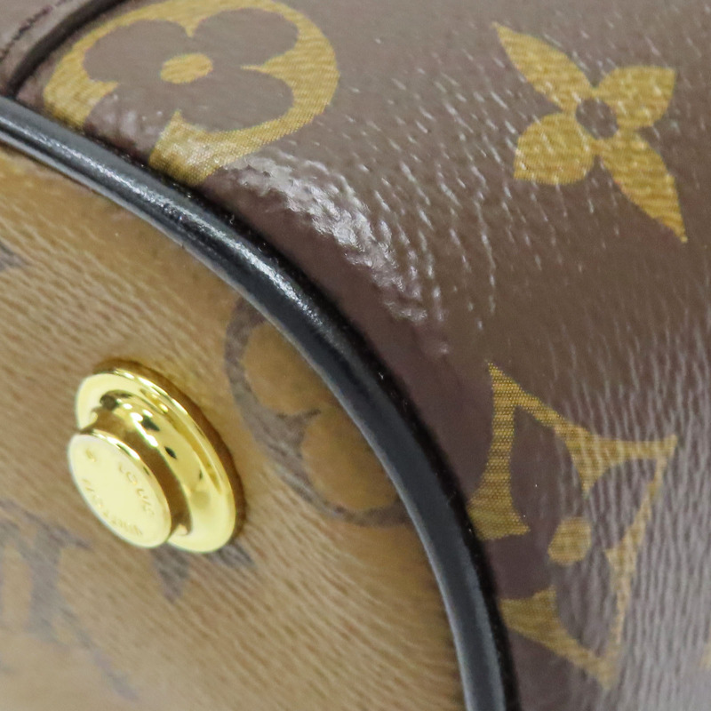 棕色 原花帆布 Vanity 兩用包 無鎖頭【LOUIS VUITTON LV 路易威登】 M45165-12