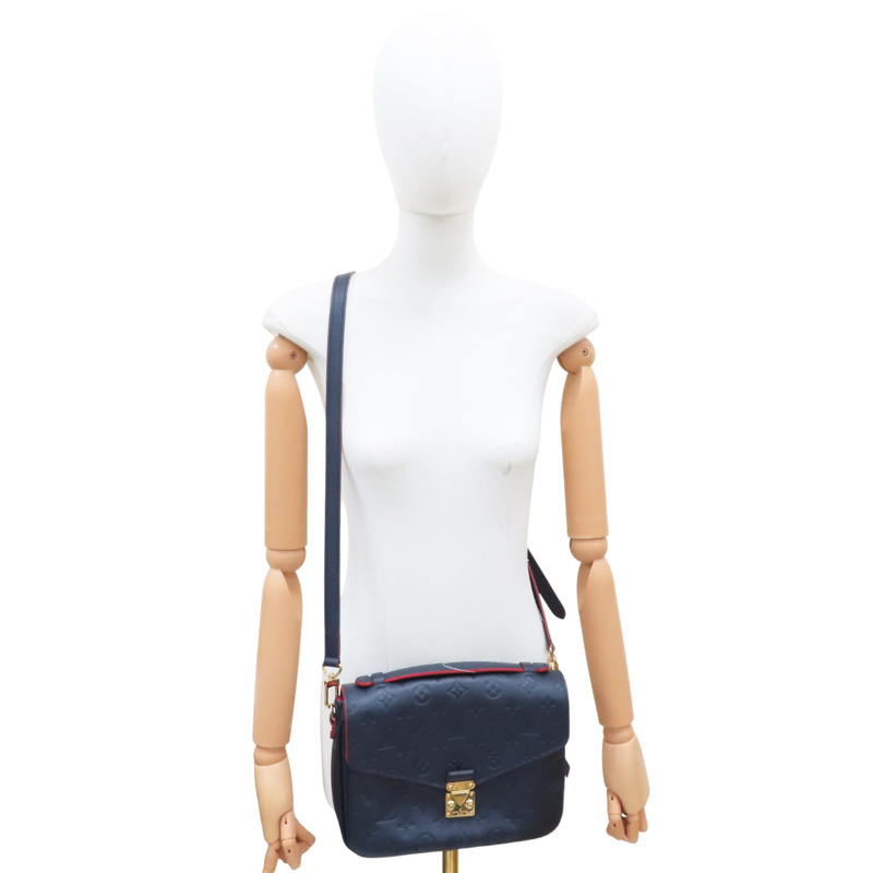 藍色 牛皮壓紋 Pochette Metis MM 肩背包【LOUIS VUITTON LV 路易威登】 M44071-11