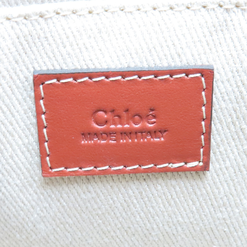 米色帆布 棕色牛皮 Woody Small tote 兩用包【Chloe 克羅伊】 CHC22AS397I269OU-6