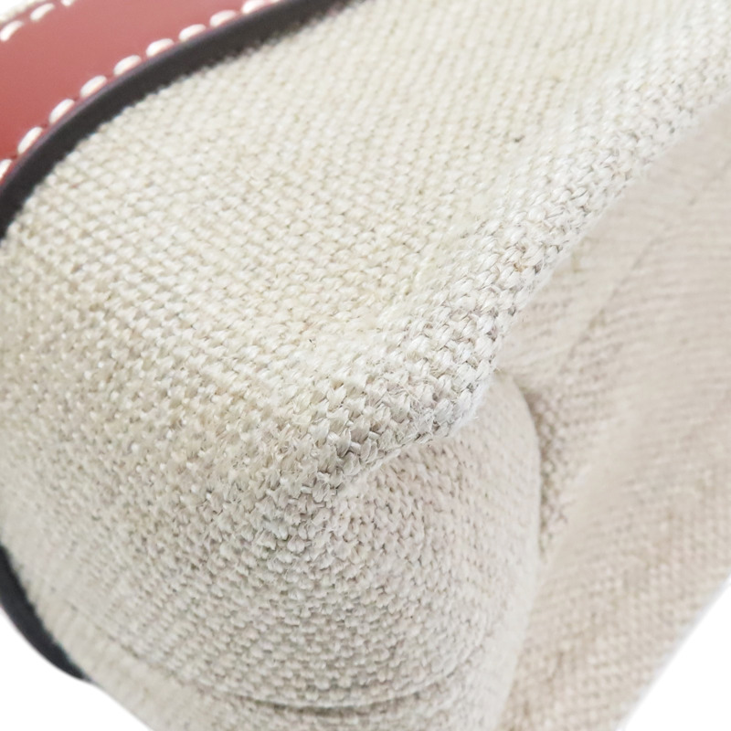 米色帆布 棕色牛皮 Woody Small tote 兩用包【Chloe 克羅伊】 CHC22AS397I269OU-12