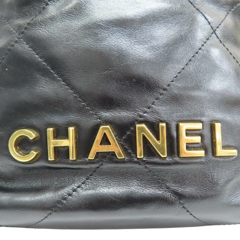 黑色 牛皮 Mini 鍊帶肩背包【CHANEL 香奈兒】 AS3980-6