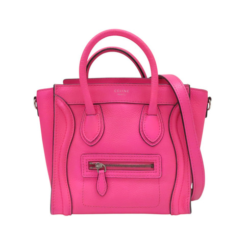 桃紅色 牛皮 Nano Luggage 兩用包【CELINE 賽琳】 189243DRU