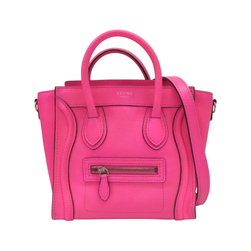 桃紅色 牛皮 Nano Luggage 兩用包【CELINE 賽琳】 189243DRU-0