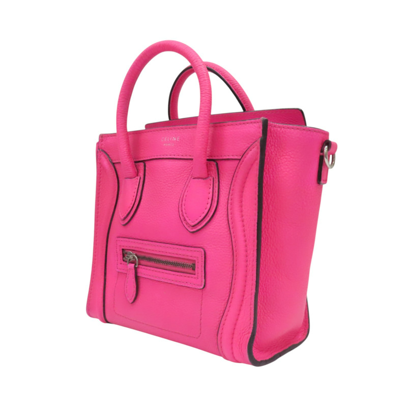 桃紅色 牛皮 Nano Luggage 兩用包【CELINE 賽琳】 189243DRU-2