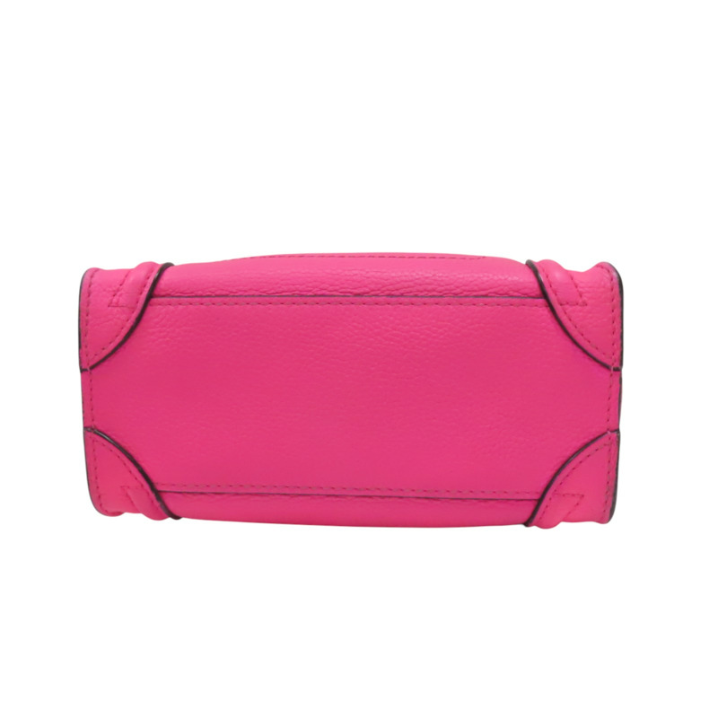 桃紅色 牛皮 Nano Luggage 兩用包【CELINE 賽琳】 189243DRU-3