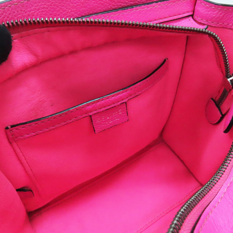 桃紅色 牛皮 Nano Luggage 兩用包【CELINE 賽琳】 189243DRU-4