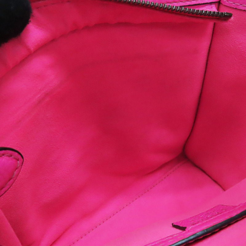 桃紅色 牛皮 Nano Luggage 兩用包【CELINE 賽琳】 189243DRU-5