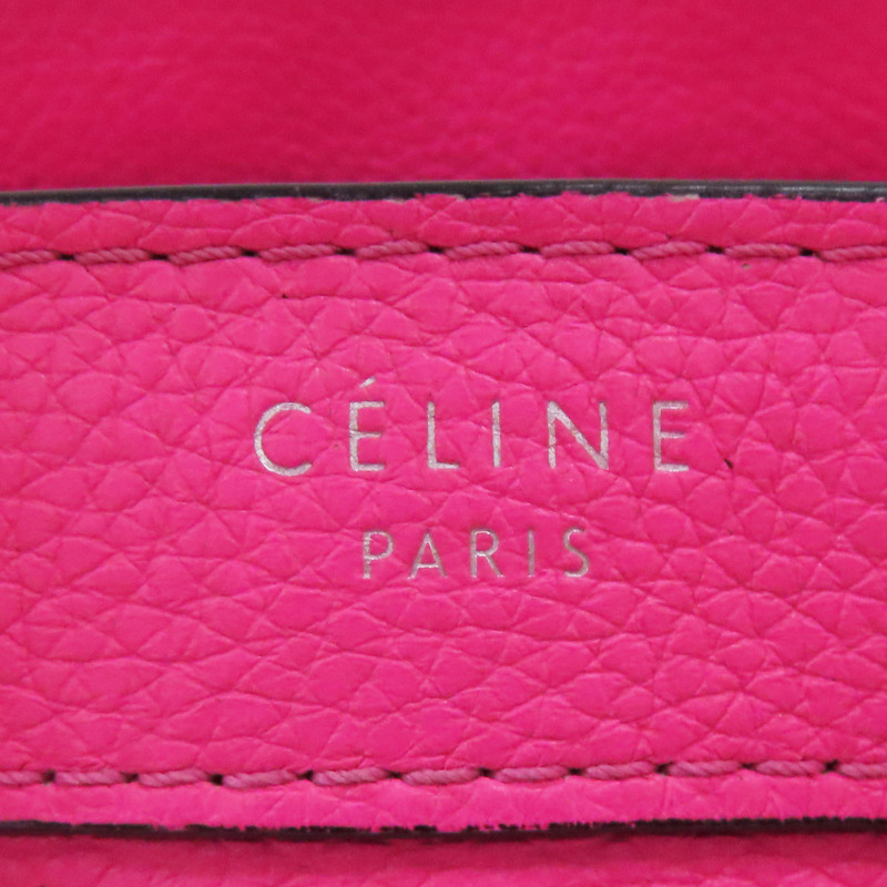 桃紅色 牛皮 Nano Luggage 兩用包【CELINE 賽琳】 189243DRU-6