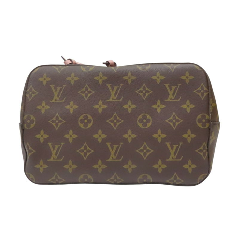 棕色原花帆布 粉色牛皮飾邊 NeoNoe MM 水桶包 兩用包【LOUIS VUITTON LV 路易威登】 M44022-3