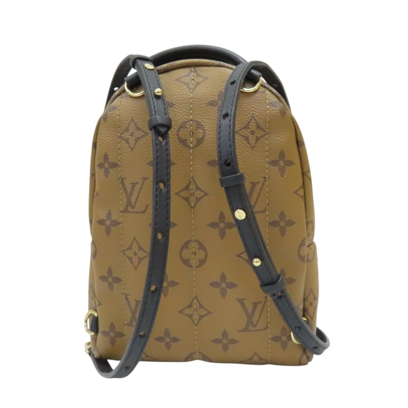 棕色 原花帆布 PALM SPRINGS MINI 後背包【LOUIS VUITTON LV 路易威登】 M42411-1