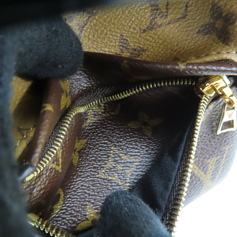 棕色 原花帆布 PALM SPRINGS MINI 後背包【LOUIS VUITTON LV 路易威登】 M42411-5
