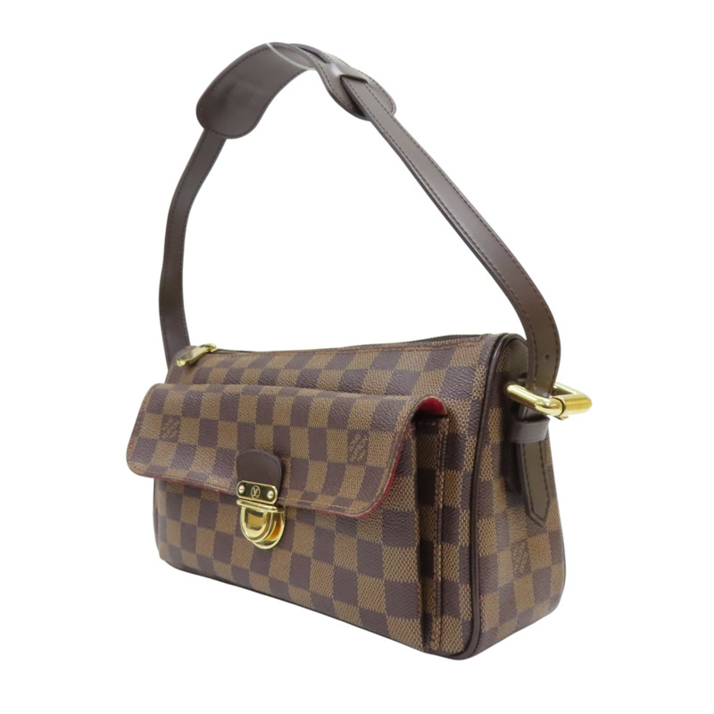 棕色 棋盤格帆布 Ravello GM 肩背包【LOUIS VUITTON LV 路易威登】 N60006-2