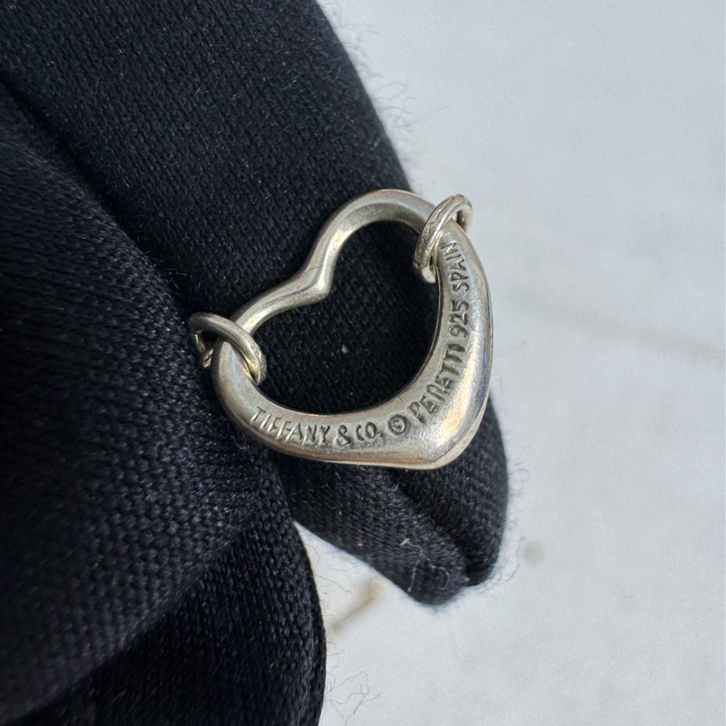 Tiffany & Co. 近全新純銀愛心手鏈-6