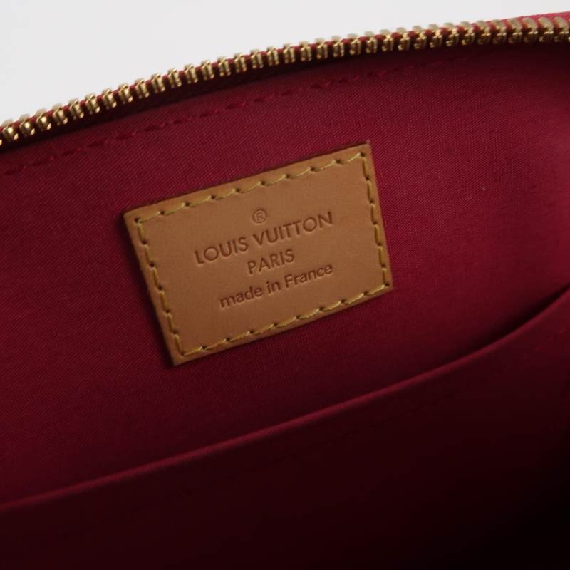 Louis Vuitton(LV)AlmaBB漆皮壓紋拉鏈貝殼包斜挎包單肩包-7