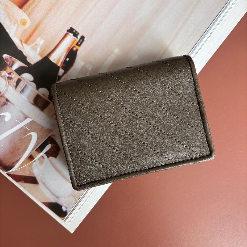 ::GUCCI:: 760317 Blondie系列 大雙G 墨綠色皮革短夾 零錢包 錢包-3