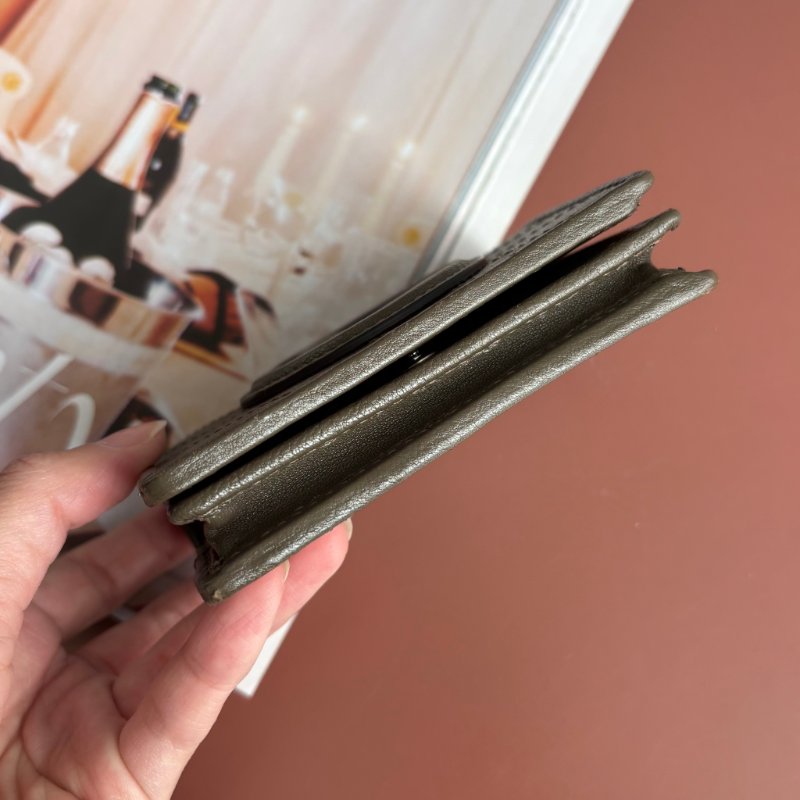 ::GUCCI:: 760317 Blondie系列 大雙G 墨綠色皮革短夾 零錢包 錢包-4