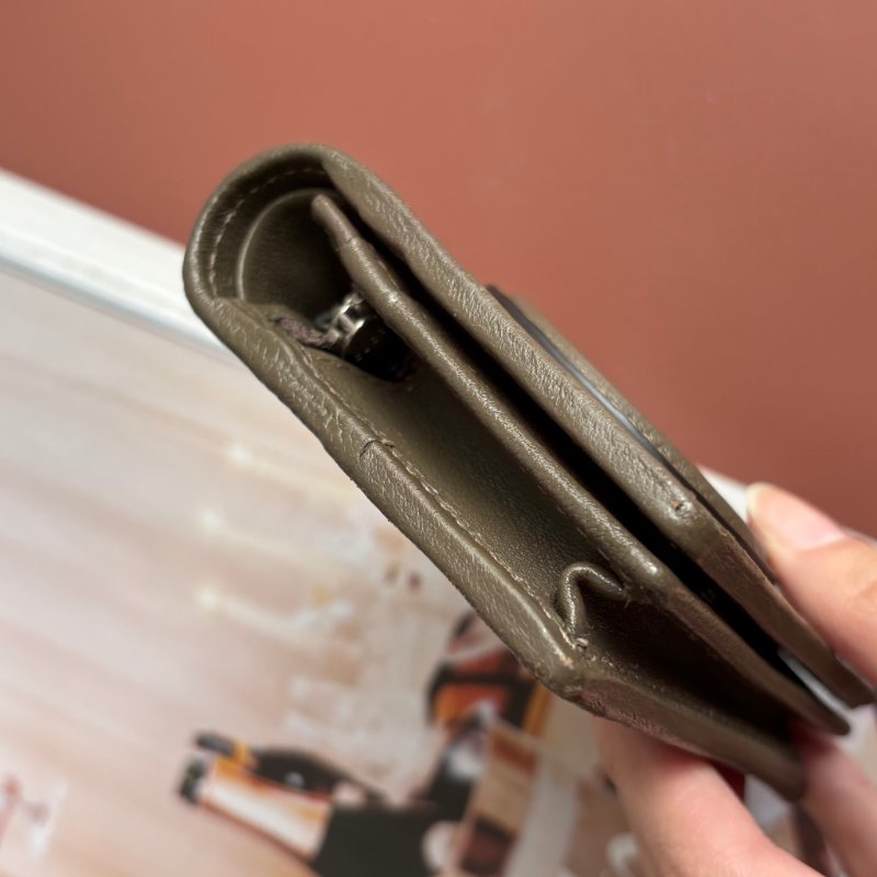 ::GUCCI:: 760317 Blondie系列 大雙G 墨綠色皮革短夾 零錢包 錢包-6