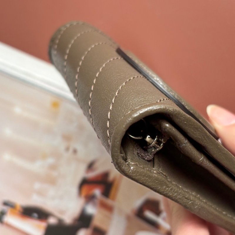 ::GUCCI:: 760317 Blondie系列 大雙G 墨綠色皮革短夾 零錢包 錢包-7