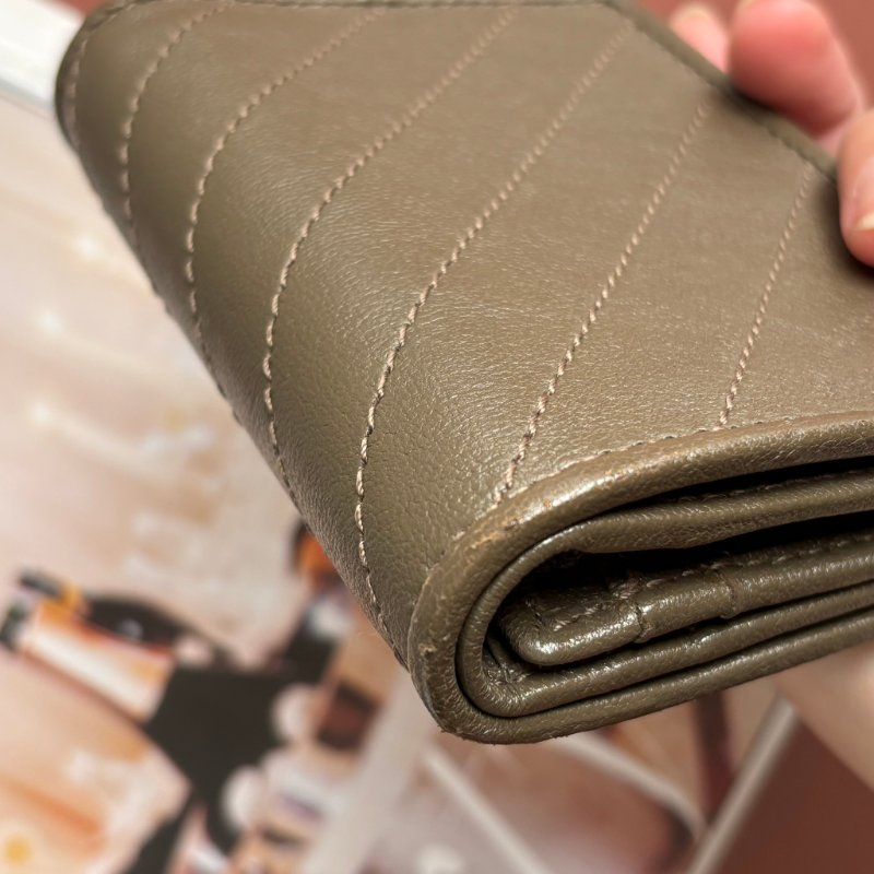 ::GUCCI:: 760317 Blondie系列 大雙G 墨綠色皮革短夾 零錢包 錢包-9