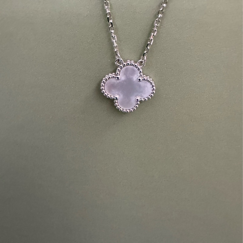 Van Cleef&Arpels白母貝四葉幸運草項鍊-6