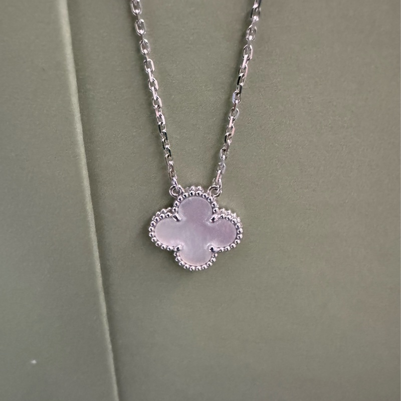Van Cleef&Arpels白母貝四葉幸運草項鍊-7