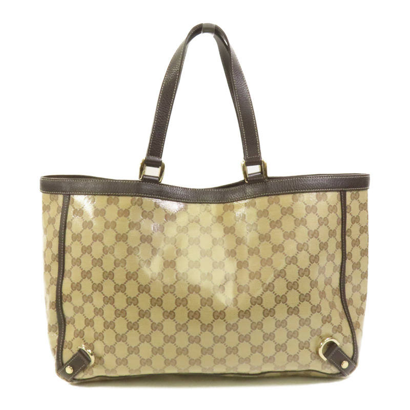 GUCCI 塗層帆布Tote Bag金扣手挽袋-1