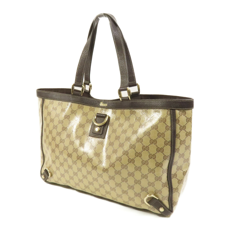 GUCCI 塗層帆布Tote Bag金扣手挽袋-2