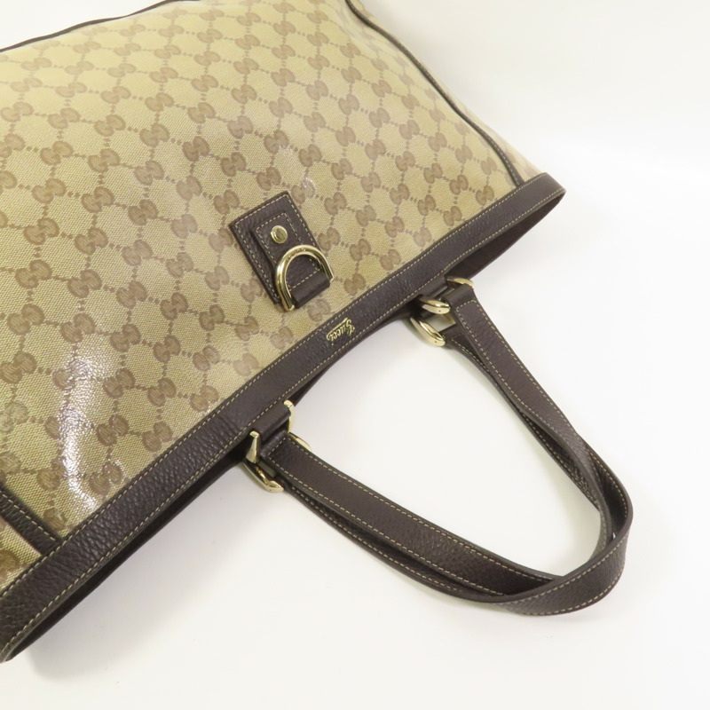 GUCCI 塗層帆布Tote Bag金扣手挽袋-4