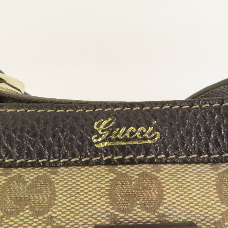 GUCCI 塗層帆布Tote Bag金扣手挽袋-5