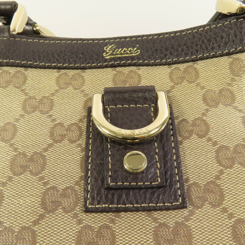 GUCCI 塗層帆布Tote Bag金扣手挽袋-6