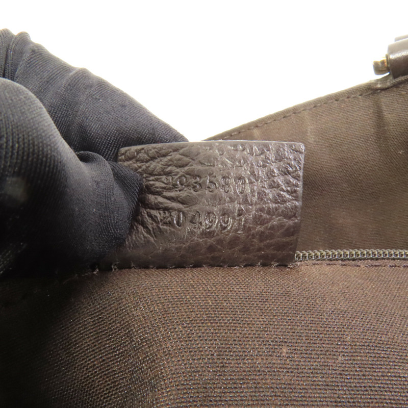 GUCCI 塗層帆布Tote Bag金扣手挽袋-9