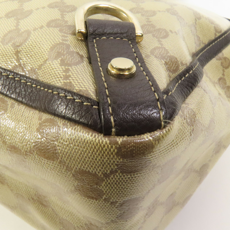 GUCCI 塗層帆布Tote Bag金扣手挽袋-12