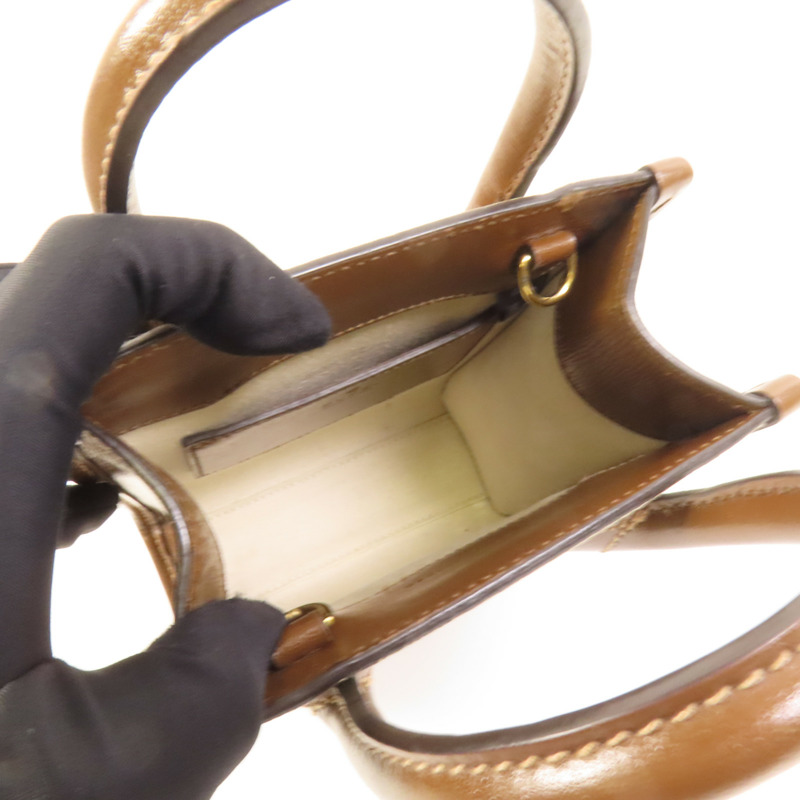 GUCCI 塗層帆布Interlocking G Mini Tote Bag金扣手挽肩背兩用袋-9