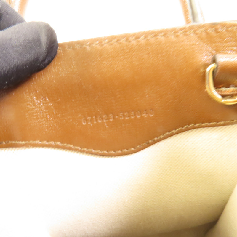 GUCCI 塗層帆布Interlocking G Mini Tote Bag金扣手挽肩背兩用袋-11