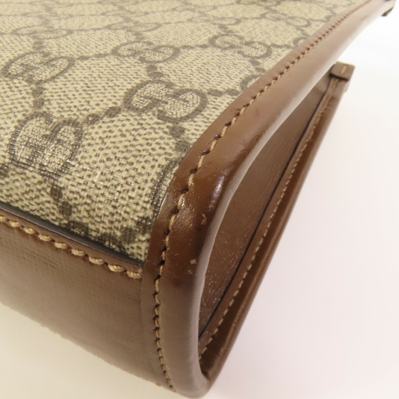 GUCCI 塗層帆布Interlocking G Mini Tote Bag金扣手挽肩背兩用袋-13