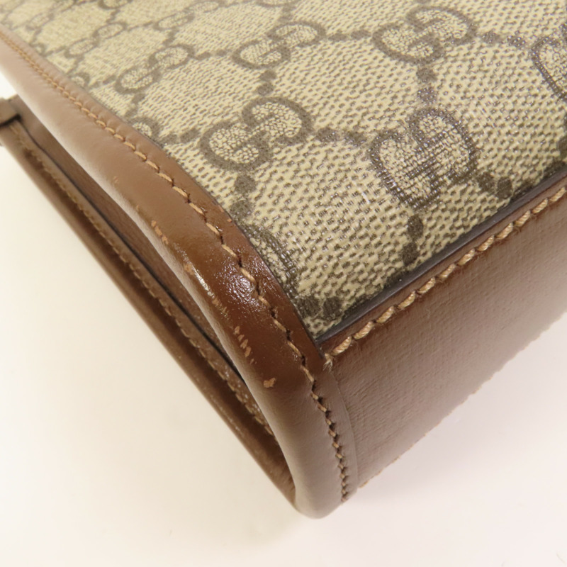 GUCCI 塗層帆布Interlocking G Mini Tote Bag金扣手挽肩背兩用袋-14