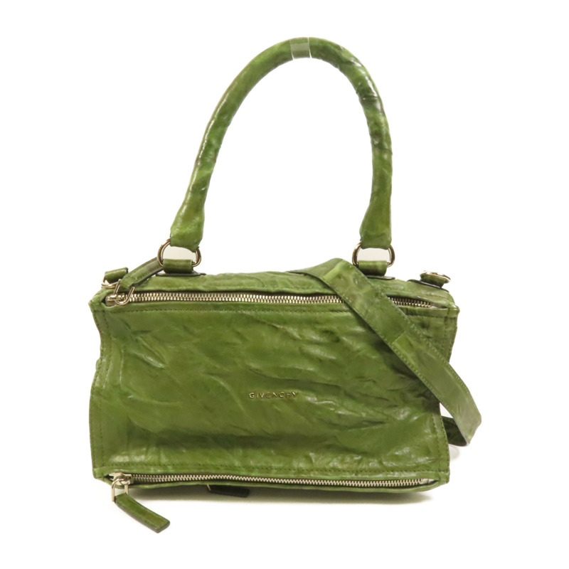 GIVENCHY 羊皮皮革Pandora Medium Shoulder Bag銀扣手挽肩背兩用袋-0