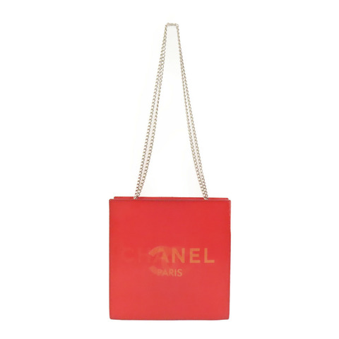 CHANEL PVC Holographic CC銀鏈帶肩背袋