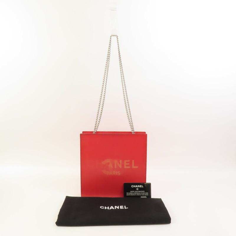 CHANEL PVC Holographic CC銀鏈帶肩背袋-9