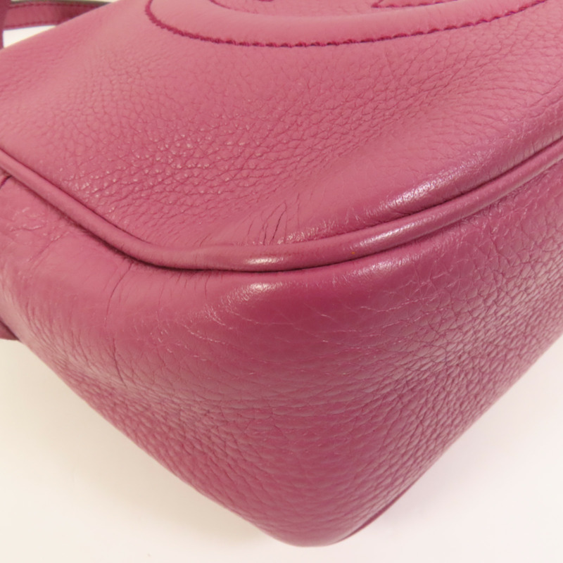 GUCCI 牛皮皮革Soho Disco Bag金扣肩背袋-11