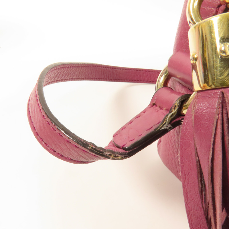 GUCCI 牛皮皮革Soho Disco Bag金扣肩背袋-15